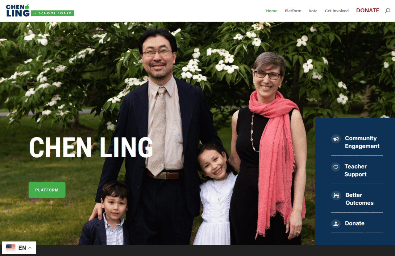Chen Ling for School Board project screenshot